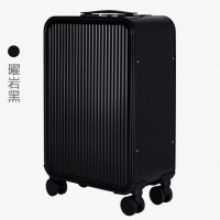 新款前開蓋拉桿箱 全鋁鎂合金旅行箱 商務(wù)登機(jī)行李箱 一件代發(fā)