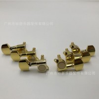 合金方頭弦軸鍍金 電木吉他用民謠弦卷器 全封閉準
