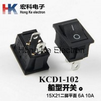 直銷KCD1彎腳船型開關尺寸15*21三檔3腳 翹板電源開關