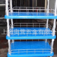 直銷3層5層手推車，廠家定做5層帶護欄物料車