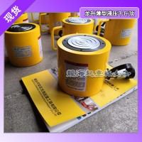 100噸龍升薄型液壓千斤頂用于鋼模對接頂升彈簧復位