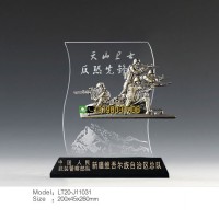 甘肅戰友紀念品 退伍周年聚會留念禮品 一聲戰友一世情擺件