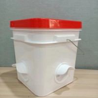 江蘇常州塑料桶廠家供應截齒方形桶-五金工具盒-雞用喂食器