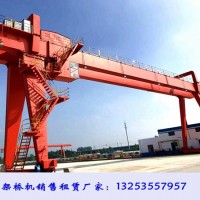 山東泰安龍門吊租賃廠家50噸35米雙梁門式起重機