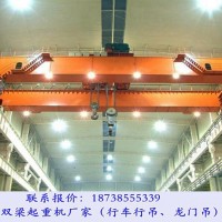 河北張家口行車行吊廠家80/20T雙梁橋式起重機報價