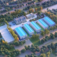 西安建筑效果圖制作_智慧校園教室_廠房鳥瞰圖設計