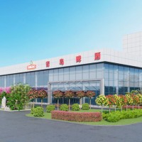天津效果圖制作，建筑鋼結構廠房鳥瞰圖，室內全景圖設計