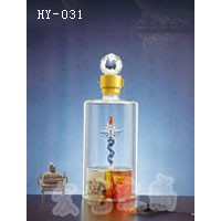 上海工藝玻璃酒瓶制造企業-河間宏藝玻璃制品廠家訂做內畫酒瓶