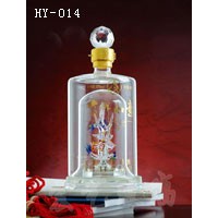 湖南工藝玻璃酒瓶企業-河間宏藝公司廠家直營內畫酒瓶