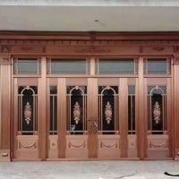 酒店銅門(mén)任丘廠家安裝，餐廳銅門(mén)任丘廠家安裝
