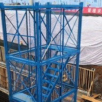 施工安全梯籠報價-「合新建材」爬梯/堆放架/加工棚廠家@北京