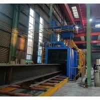 吉林通過式輥道拋丸機|泊頭興泊鑄造定做H型鋼輥道通過式拋丸機