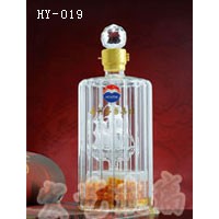 福建玻璃工藝酒瓶廠家_宏藝玻璃制品公司廠家訂制空心造型酒瓶